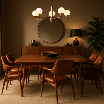 mid century yemek odası mimarlık