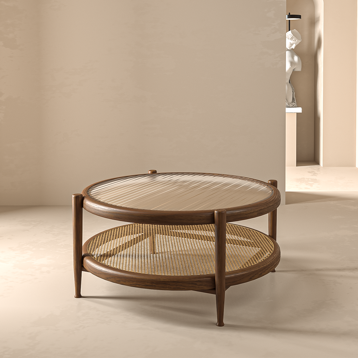 Rattan Zanaati Orta Sehpa